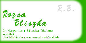 rozsa bliszka business card